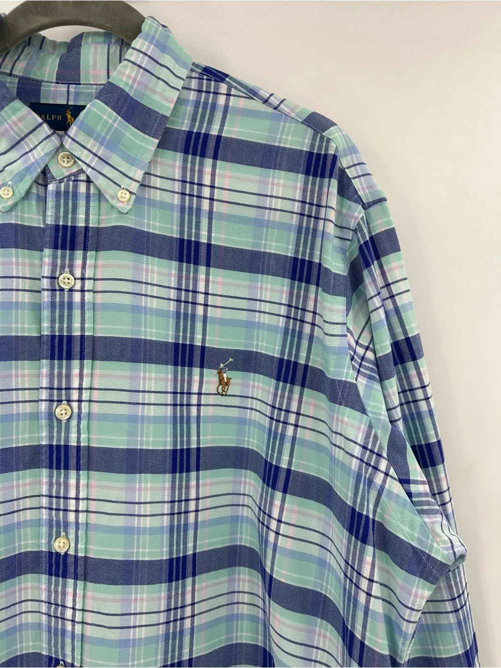 Polo PRL Ralph Lauren Oxford Cloth Button Down OCBD Plaid XL